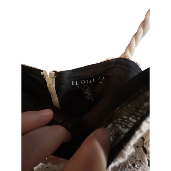 Eloquii Womens Crochet Lace Overlay Maxi Dress Size 16 NWT - Picture 6 of 8